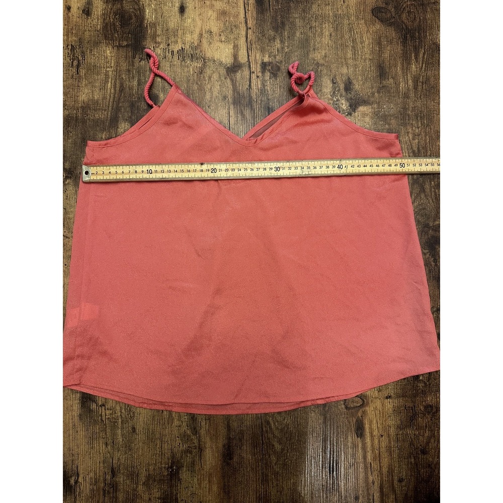 Kensie Coral Pink Satin Camisole with Rope Straps #208